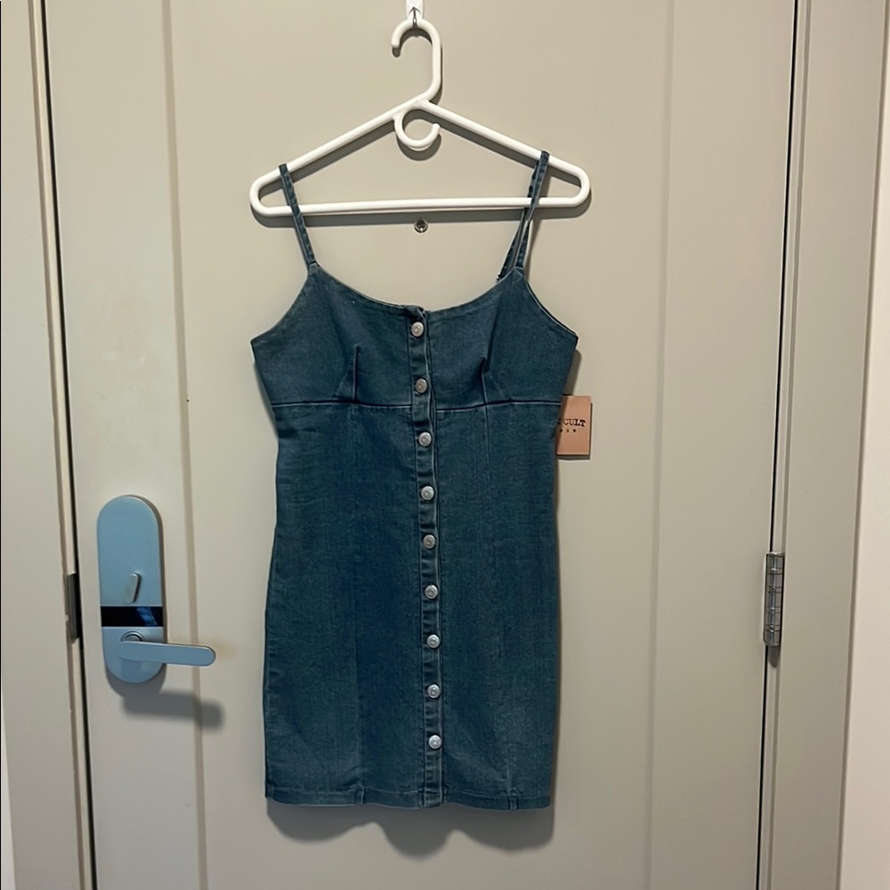 Brand New Never Worn Denim Button-Down Mini Dress